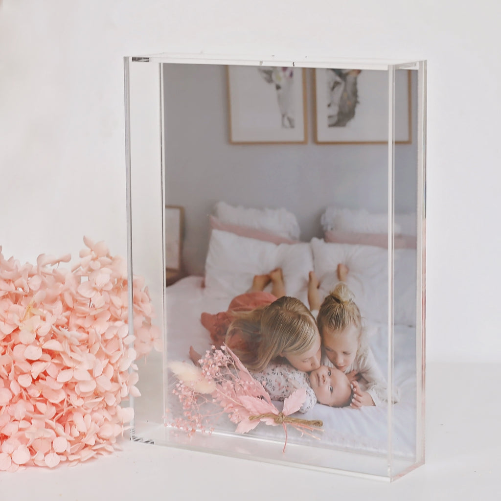 Handmade Photo Flower Frame. Handmade perplex gifts, made in Australia.